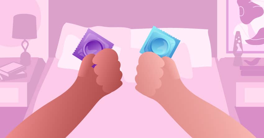 Benutzt Kondome