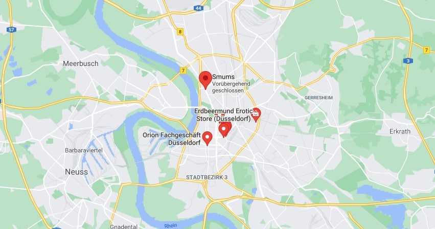 Sex Shop Düsseldorf Karte