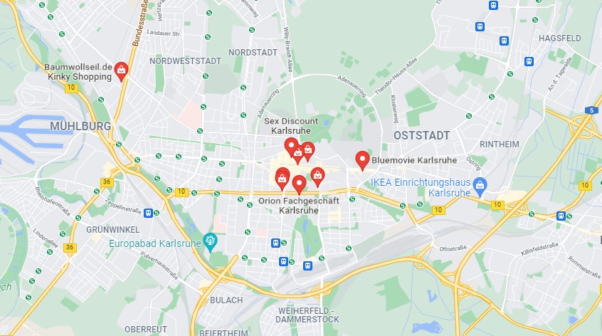 Sex Shop Karlsruhe Karte