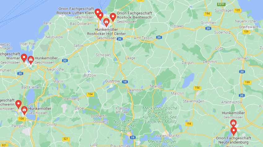 Sex Shop Mecklenburg-Vorpommern Karte