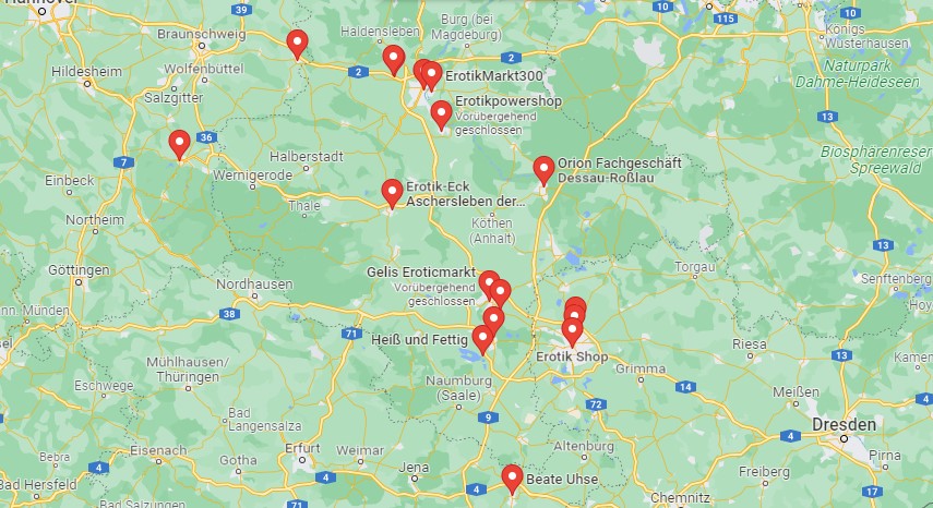Sex Shop Sachsen-Anhalt Karte