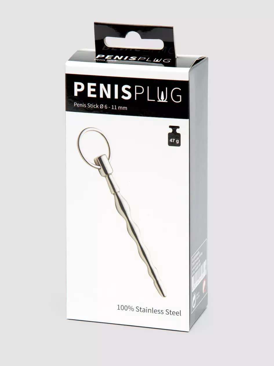 Gerippter Penis Plug aus Edelstahl 11 mm. Slide 4