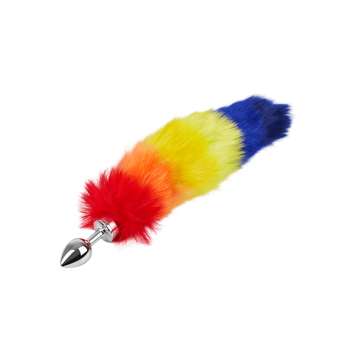 Metall Analplug - Buttplug with Rainbow Tail. Slide 3