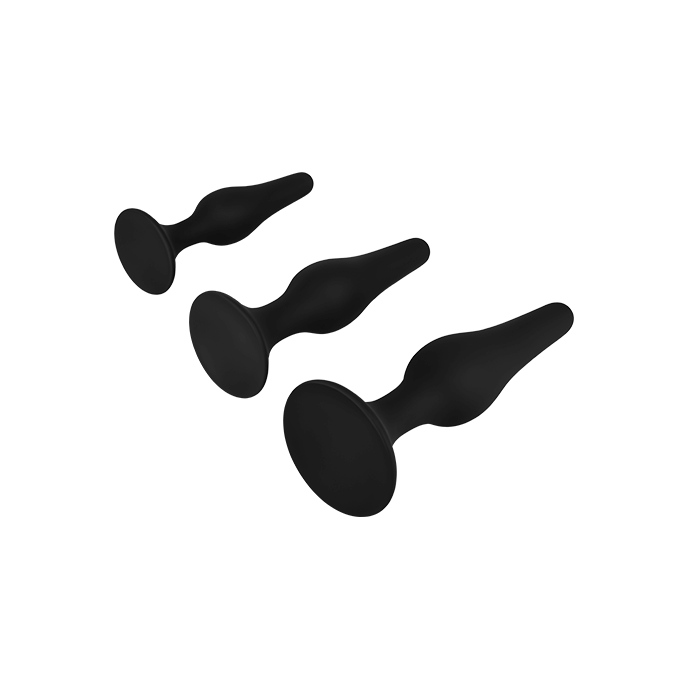 Tropfenförmige Anal­plugs aus Silikon. Slide 3
