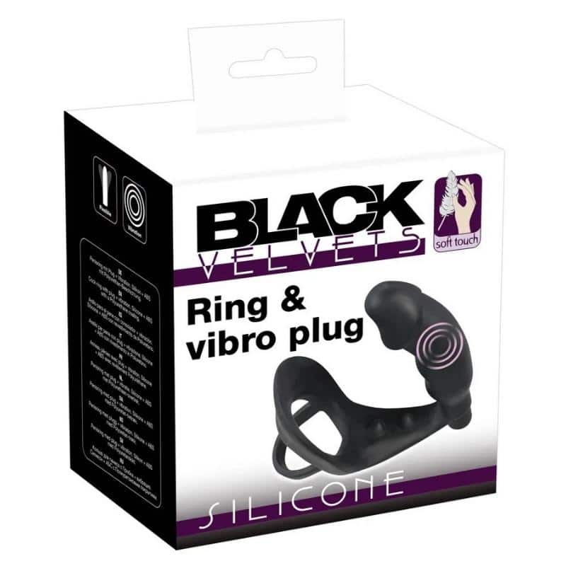 Penis- und Hodenring „Ring & Vibro Plug“ mit Vibro-Analplug. Slide 8