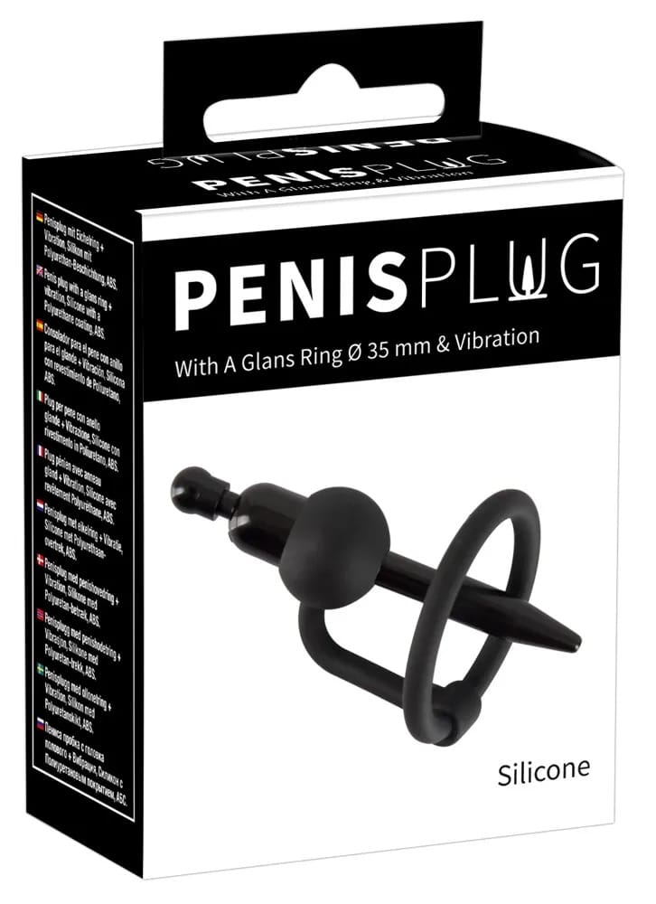 Penisplug mit Eichelring und Vibration. Slide 6