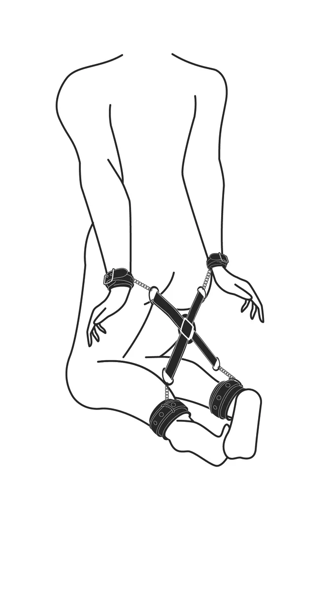 Hog-Tie mit Hand- und Fußgelenkmanschetten. Slide 3