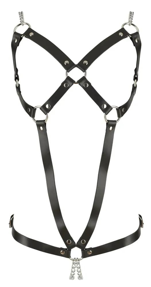 Zado Harness aus Leder mit Metallketten - Die beste BDSM Kleidung für deine Bondage-Spiele