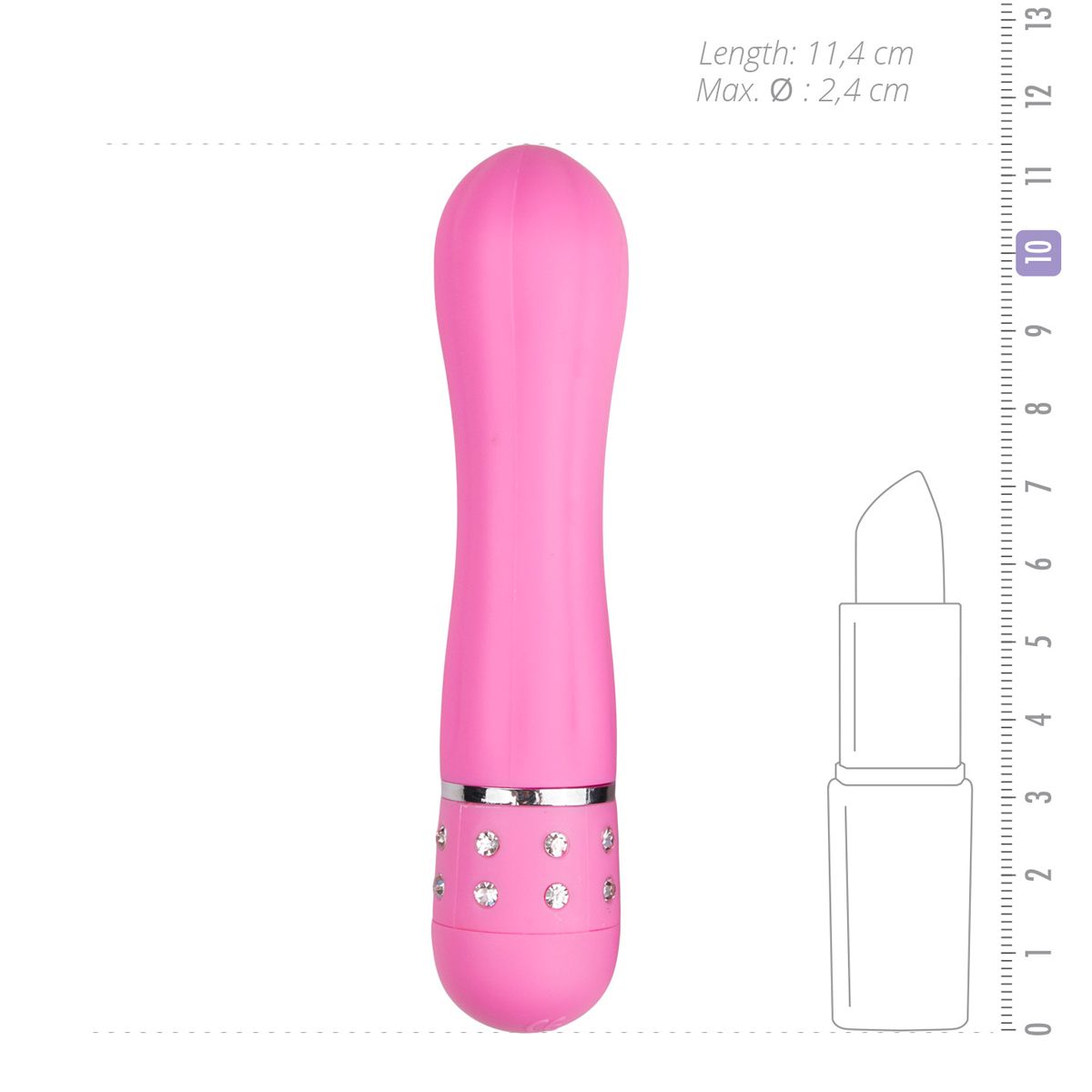 Easy Toys Mini-Vibrator mit Rillen in Pink  features