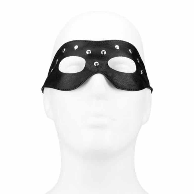 Offene Leder-Augenmaske mit Nieten Review