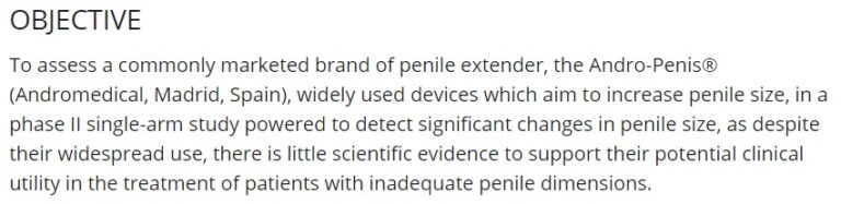 Ziel der Studie - Was Studien zu Penis Extendern ergaben