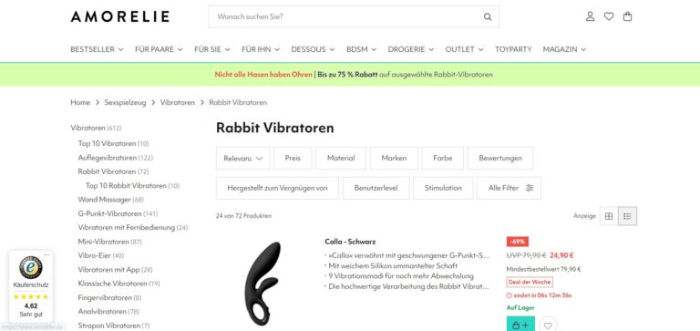 Rabbit Vibratoren auf Amorelie - Wo kann ich einen Rabbit Vibrator kaufen?