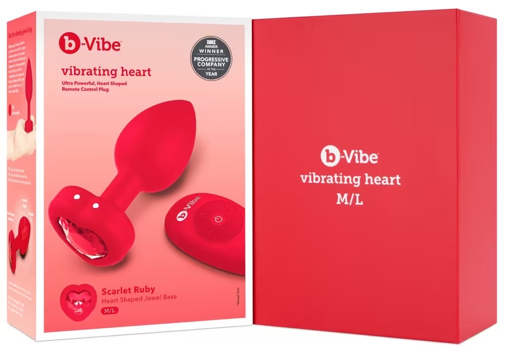 B Vibe - Vibrating Heart mit funkelndem Herz-Stopper. Slide 9