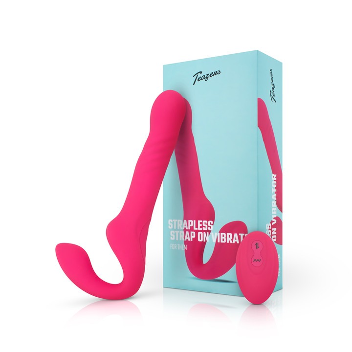 Teazers Strapless Strapon-Vibrator - 3 Paarvibratoren für lesbische Liebesspiele
