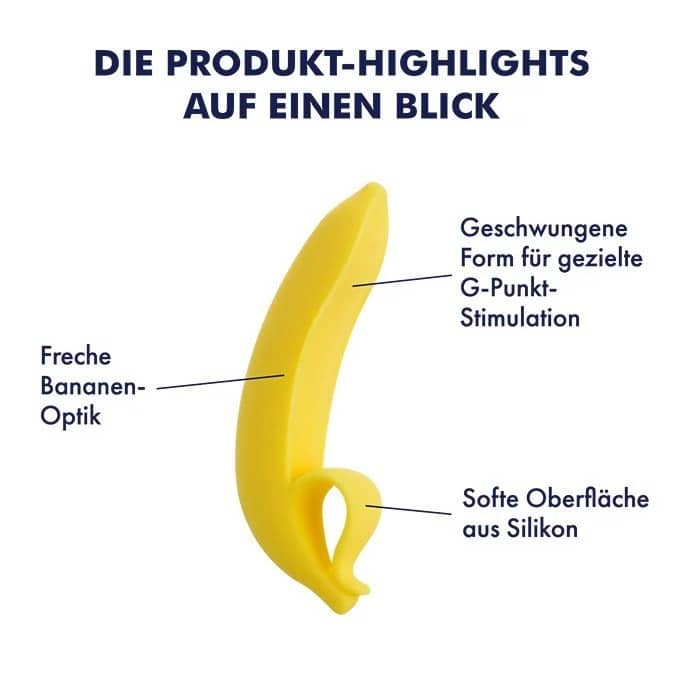Silikon Dildo in Bananenform - 15,5 cm. Slide 2