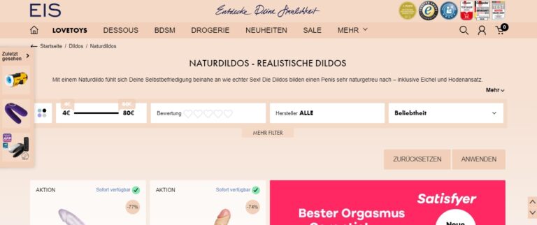 EIS Onlineshop - Wo kann ich realistische Dildos kaufen?