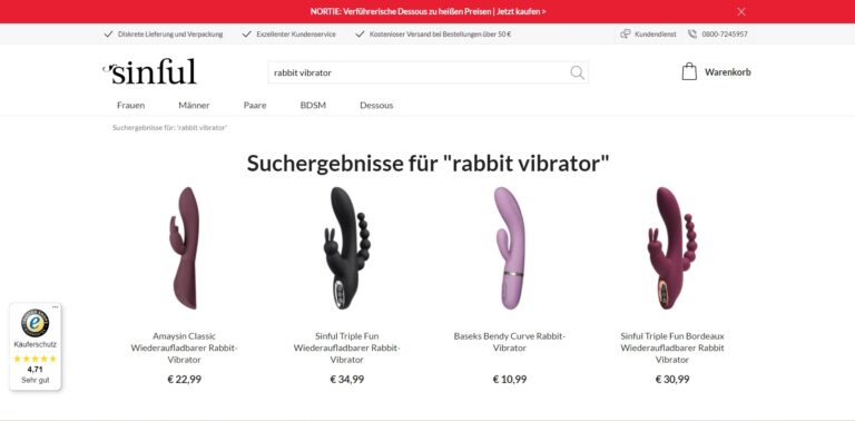 Rabbit Vibratoren bei Sinful - Wo kann ich einen Rabbit Vibrator kaufen?