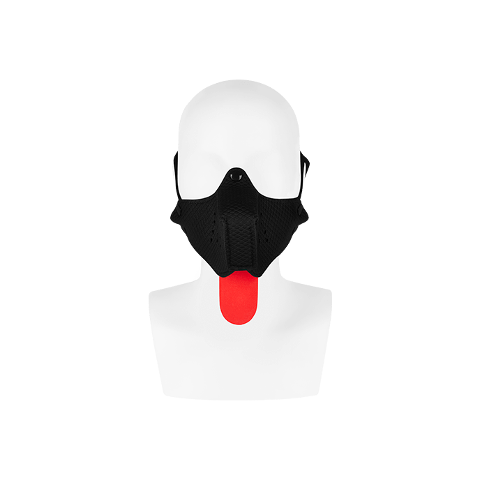 Maske im Maulkorb-Design